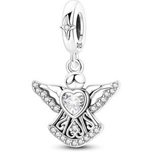 Angel Heart Cool 925 Sterling Silver Charms Hypoallergenic Beads Pendants
